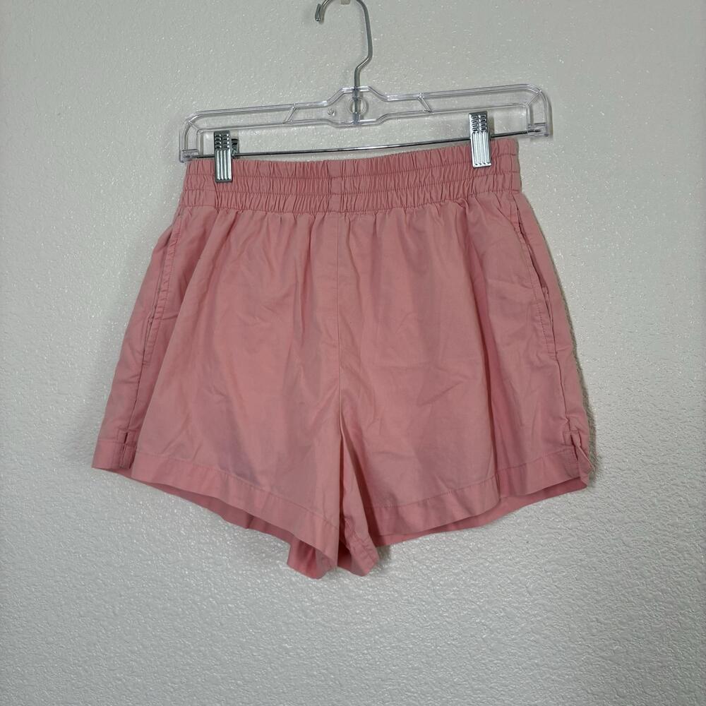 Abercrombie & Fitch Shorts Womens Small Pink Chino Elastic Waist Slash Pockets